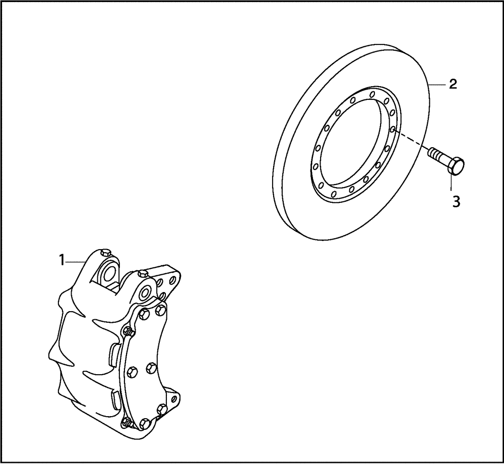 Схема запчастей Case 330B - (33A00000728[001]) - BRAKE MOUNTING, REAR AXLE (87515680) (11) - AXLES/WHEELS