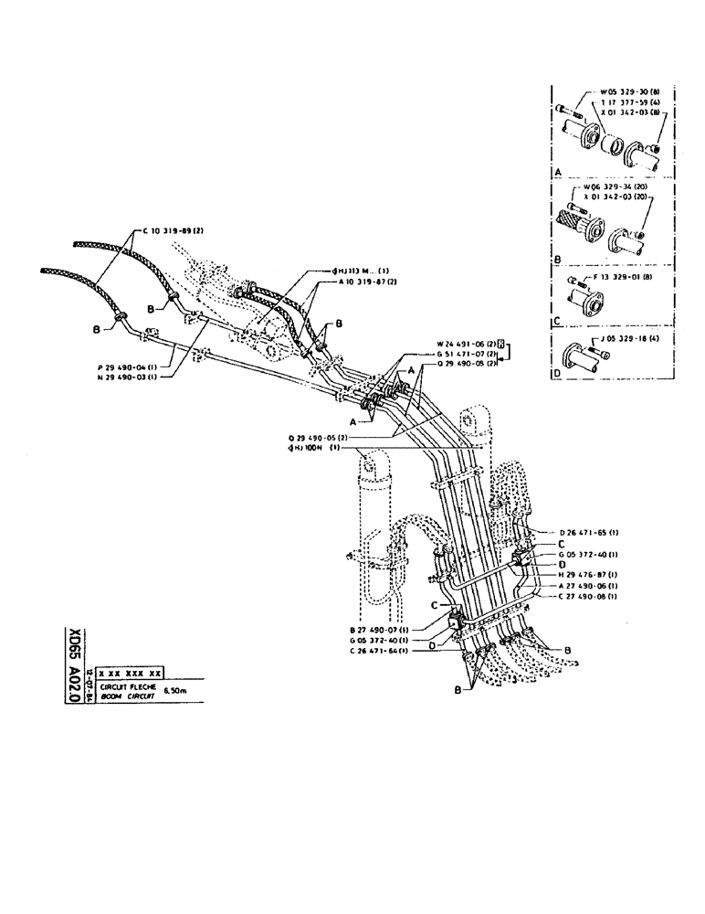 Схема запчастей Case 160CL - (293) - BOOM CIRCUIT (09) - BOOMS