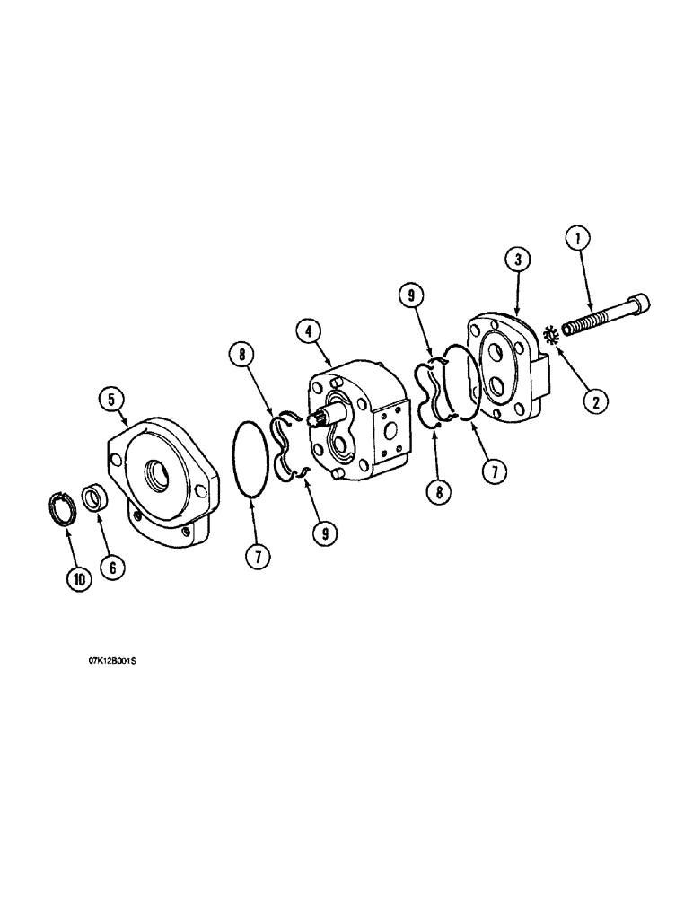 Схема запчастей Case 1088 - (8B-32) - LOW PRESSURE HYDRAULIC PUMP (08) - HYDRAULICS