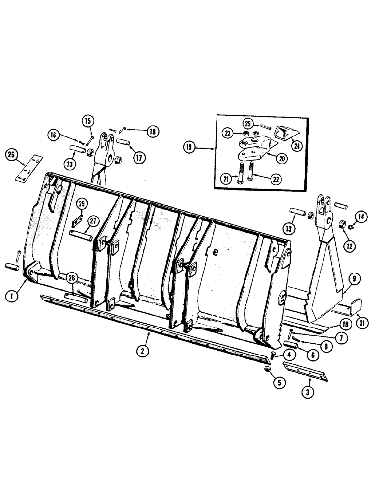 Схема запчастей Case W10 - (198) - 4 IN 1 BUCKET (09) - CHASSIS