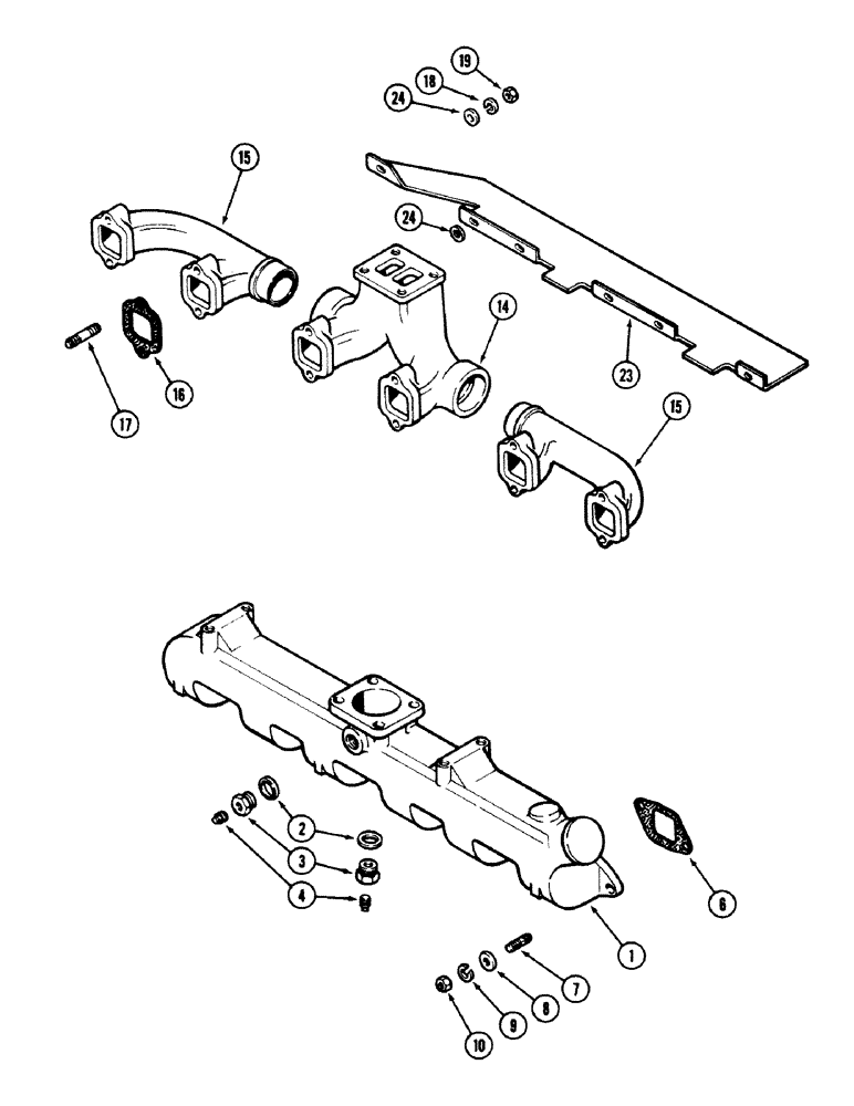 Схема запчастей Case 50 - (2-34) - INTAKE MANIFOLD, 504BDT ENGINE (02) - ENGINE