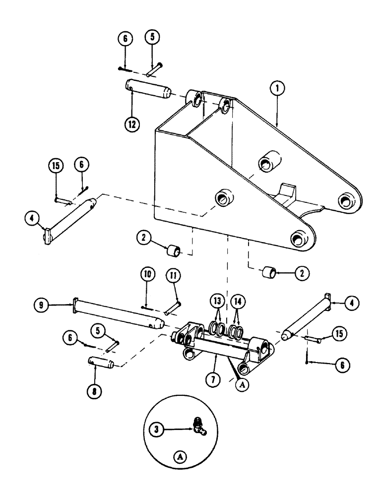 Схема запчастей Case 880B - (254) - WRIST-O-TWIST (05) - UPPERSTRUCTURE CHASSIS