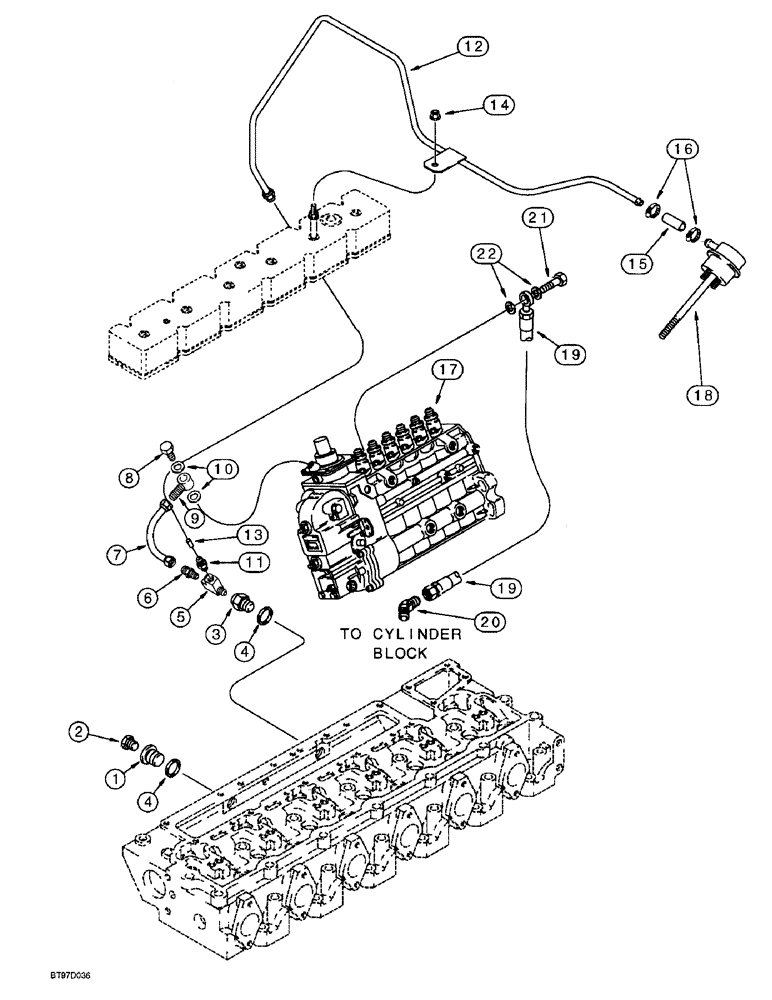 Схема запчастей Case 9045B - (3-10) - ANEROID AND WASTEGATE SYSTEM, 6T-830 EMISSIONS CERTIFIED ENGINE (03) - FUEL SYSTEM