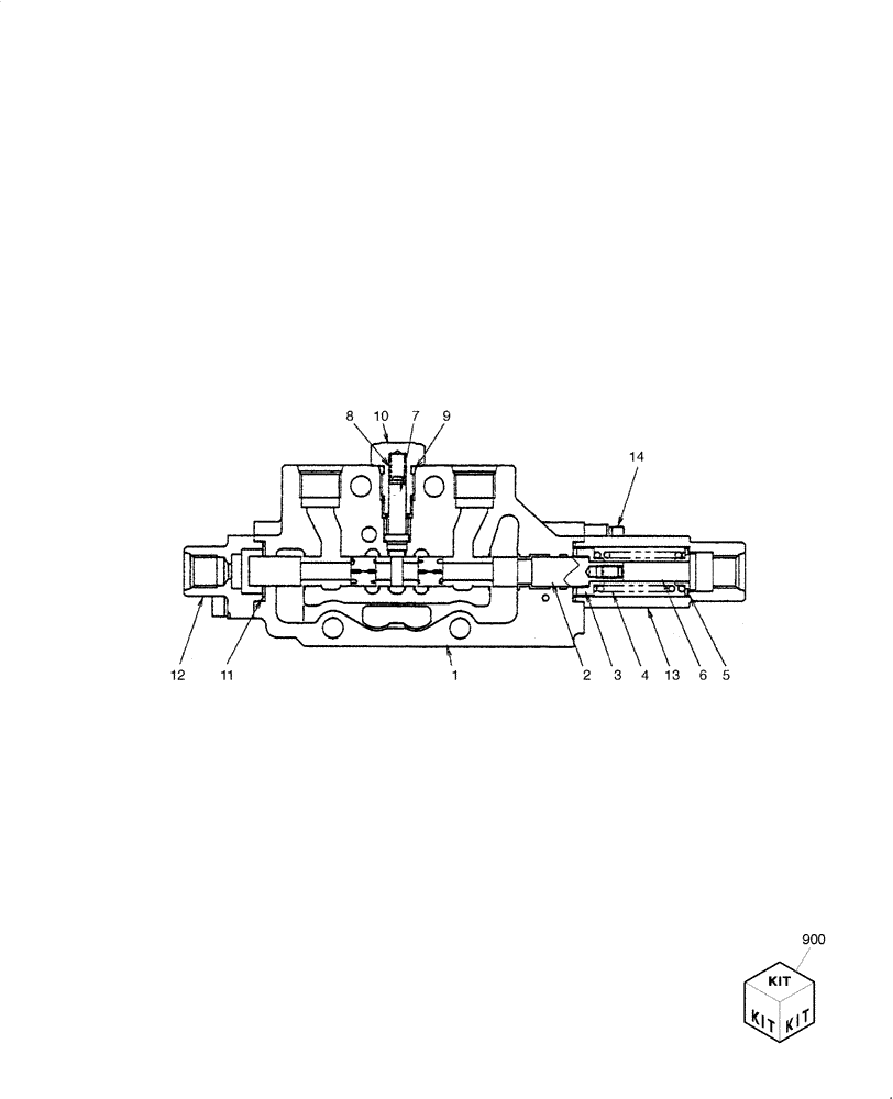 Схема запчастей Case CX27B - (HC008-01[1]) - HYDRAULIC CONTROL VALVE - COMPONENTS - RELIEF VALVE (TRAVEL R.H) (35) - HYDRAULIC SYSTEMS