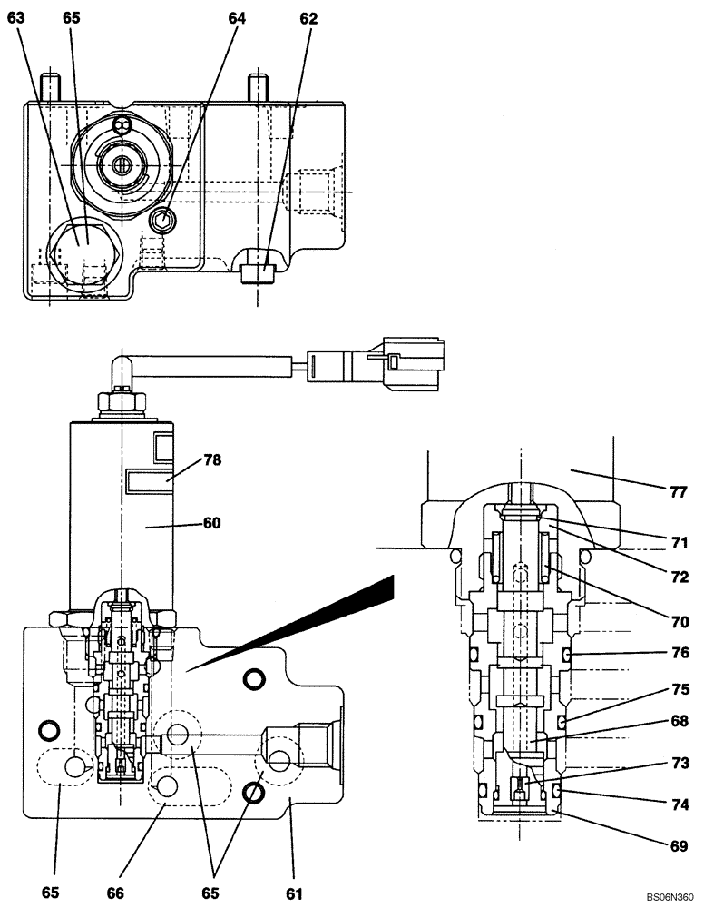 Схема запчастей Case CX460 - (08-94) - HIGH PRESSURE PUMP - SOLENOID VALVE (08) - HYDRAULICS