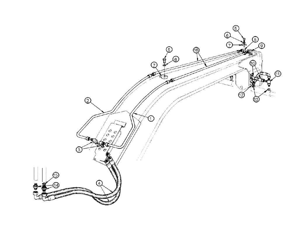 Схема запчастей Case 865 DHP - (8-064) - BRAKE AND STEERING - HYDRAULIC CIRCUIT (08) - HYDRAULICS