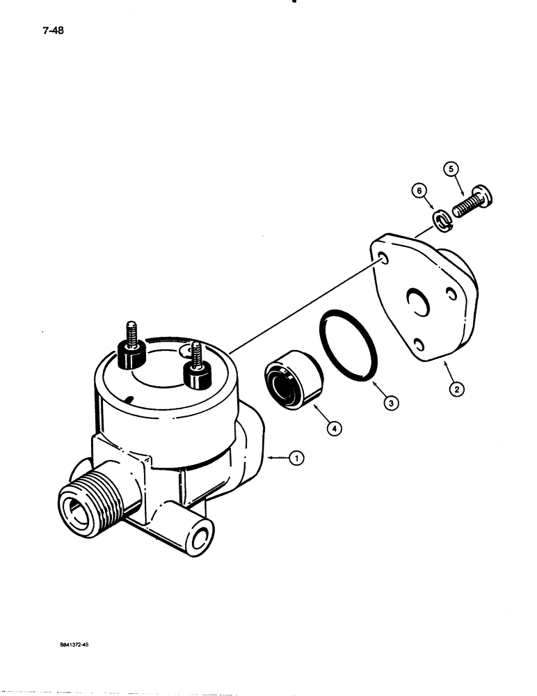 Схема запчастей Case W30 - (7-48) - DOUBLE CHECK VALVE AND STOPLIGHT SWITCH (07) - BRAKES