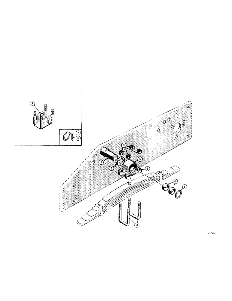 Схема запчастей Case 320 - (068[1]) - D10887 SPRING SUSPENSION KIT (04) - UNDERCARRIAGE