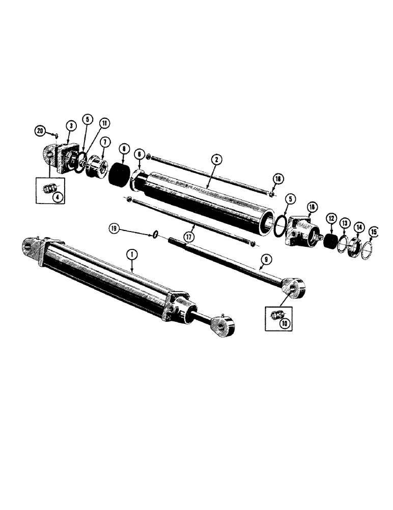 Схема запчастей Case 520 - (138) - 37887 HYDRAULIC TILT CYLINDER (07) - HYDRAULIC SYSTEM