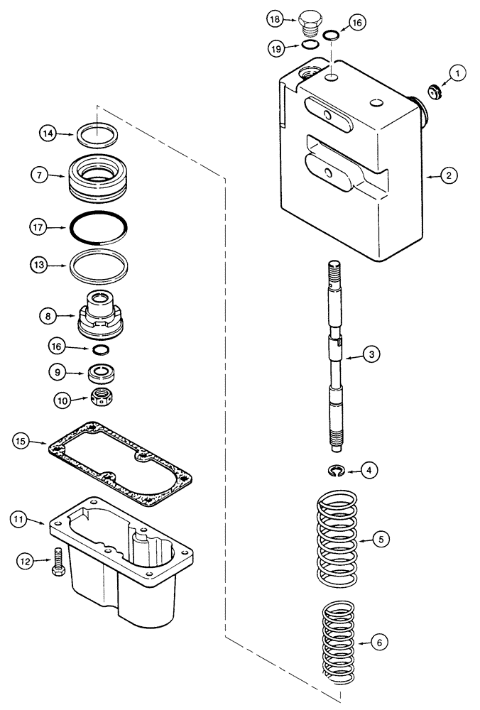 Схема запчастей Case 850E - (7-08) - 1272218C1 BRAKE VALVE (07) - BRAKES