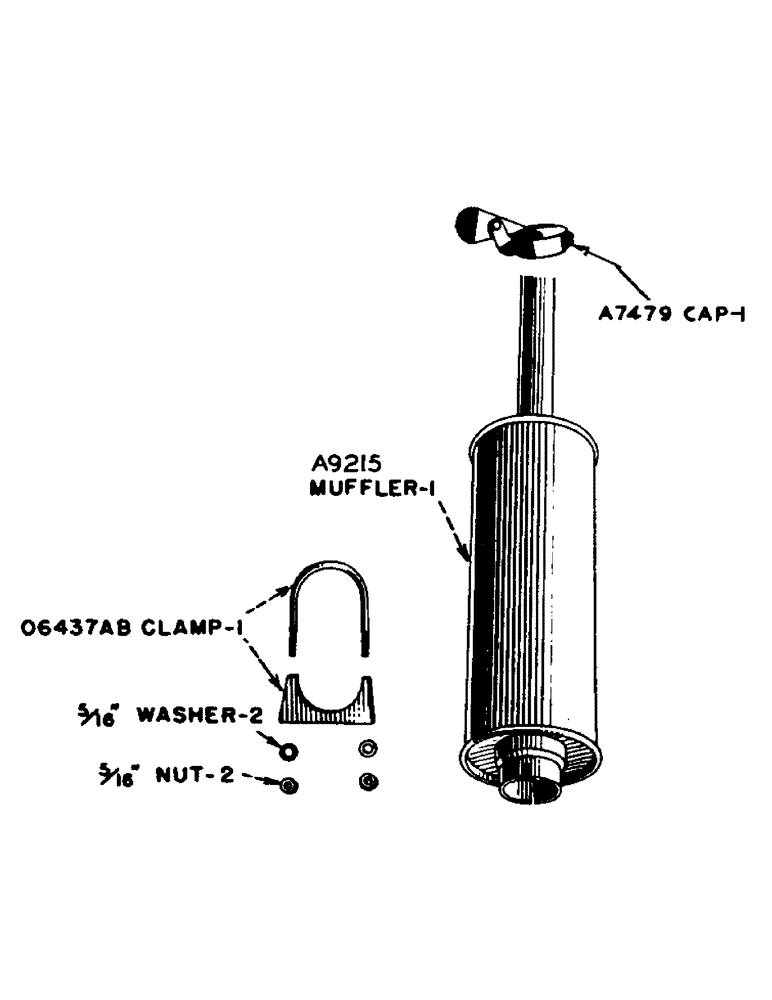 Схема запчастей Case 420 - (015) - POWRDYNE GAS ENGINE, MUFFLER (10) - ENGINE