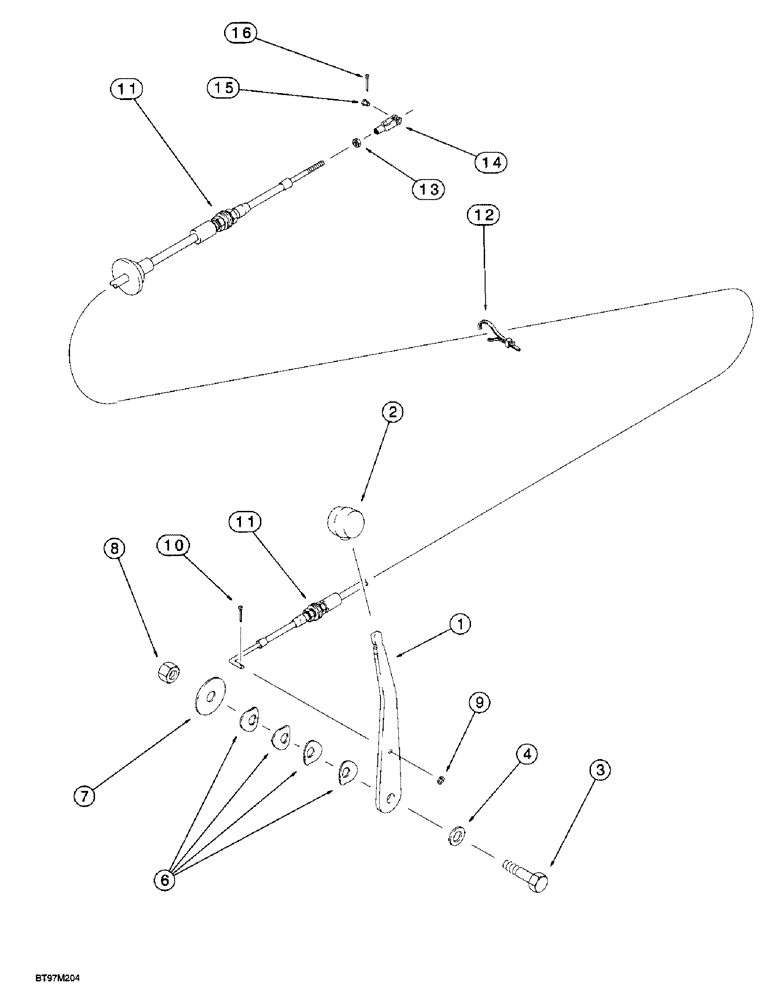 Схема запчастей Case 570LXT - (3-06) - THROTTLE CONTROL LINKAGE, HAND CONTROL, 580L MODELS (03) - FUEL SYSTEM