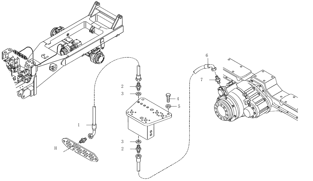 Схема запчастей Case 325 - (3.436[02]) - HYDRAULIC SYSTEM - DIFFERENTIAL LOCK (09) - Implement / Hydraulics / Frame / Brakes