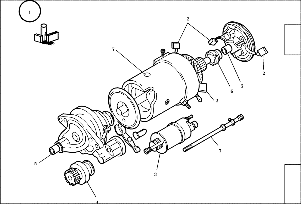 Схема запчастей Case 321D - (95.220[001]) - STARTER MOTOR (S/N 591052-UP) No Description