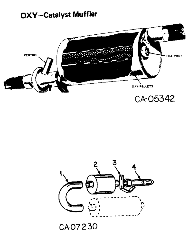 Схема запчастей Case 4140 - (12-34) - OXYGEN-CATALYST MUFFLER / SPARK ARRESTER ATTACHMENT (04) - Drive Train