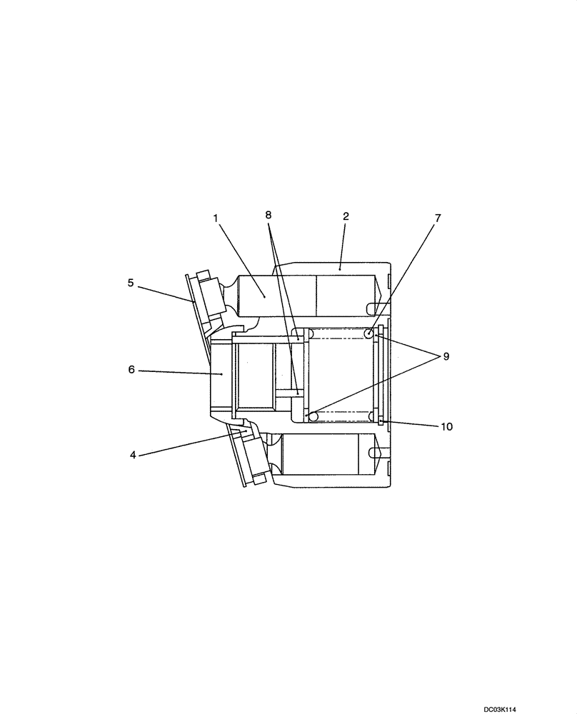 Схема запчастей Case CX47 - (08-21[00]) - ROTARY ASSY (08) - HYDRAULICS