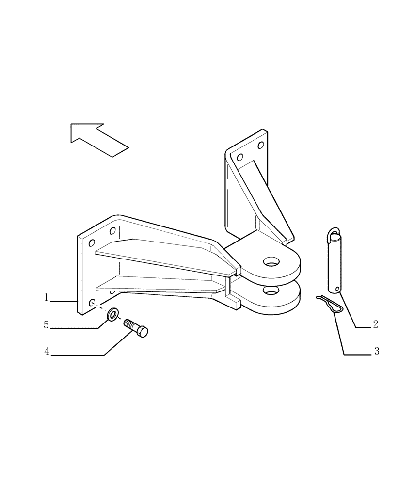 Схема запчастей Case 1850K LT - (9.556[01]) - TOW HOOK H.D. - OPTIONAL CODE 76078289 (19) - OPTIONS