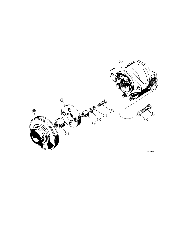 Схема запчастей Case 450 - (224) - PUMP DRIVE (07) - HYDRAULIC SYSTEM