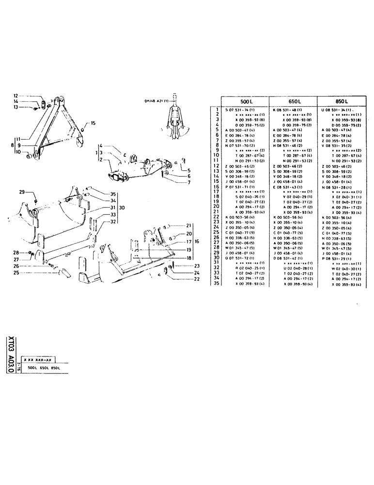 Схема запчастей Case 115CL - (168[1]) - 650L 