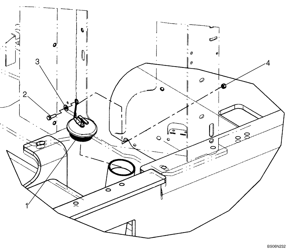 Схема запчастей Case 921E - (03-03) - FUEL TANK FILLER (03) - FUEL SYSTEM