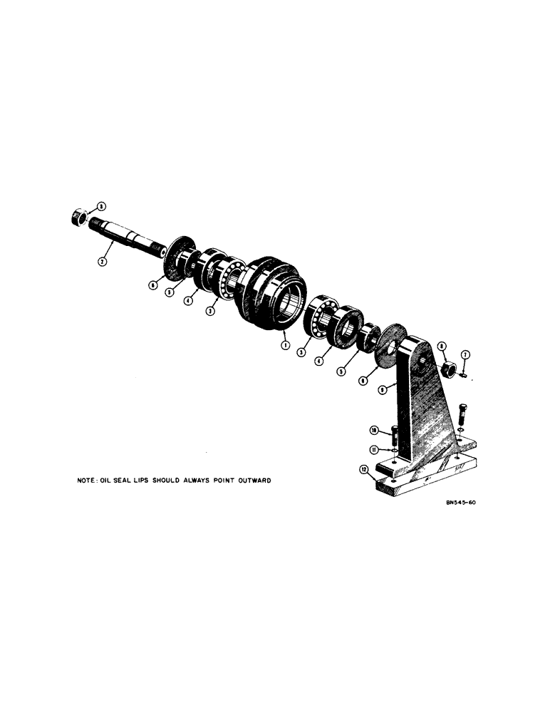 Схема запчастей Case 500 - (160) - TRACK CARRIER ROLLER (04) - UNDERCARRIAGE