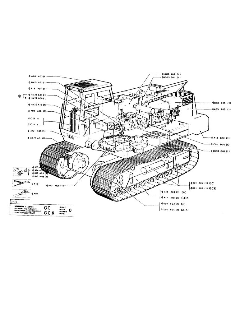 Схема запчастей Case GC120 - (089) - ILLUSTRATED SUMMARY, INDEX 