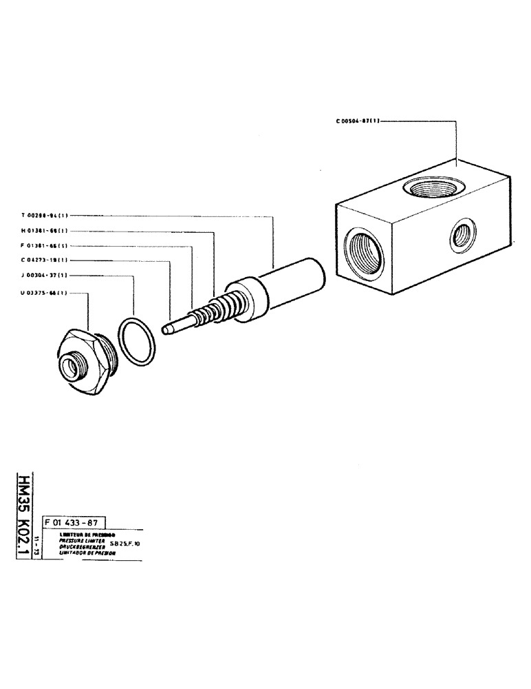 Схема запчастей Case GCK120 - (188) - PRESSURE LIMITER 