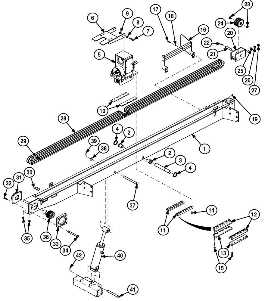 Схема запчастей Case 6010 - (09-05) - BOOM (89) - TOOLS