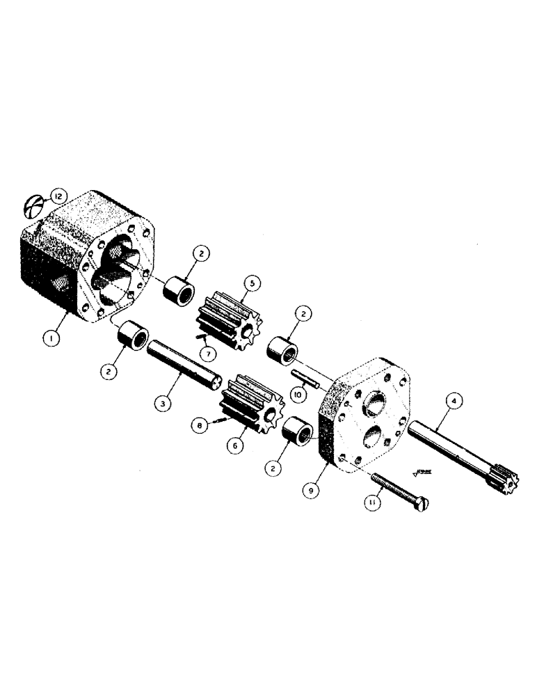 Схема запчастей Case 800 - (104) - CONVERTER PUMP ASSY., STATOR, HOUSING, GEARS (03) - TRANSMISSION