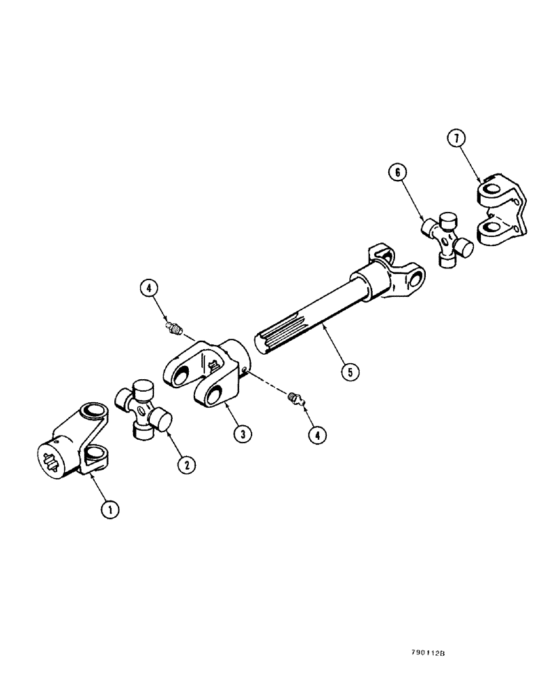 Схема запчастей Case FH4 - (1-54) - DRIVE SHAFT ASSEMBLY (14) - MAIN GEARBOX & DRIVE