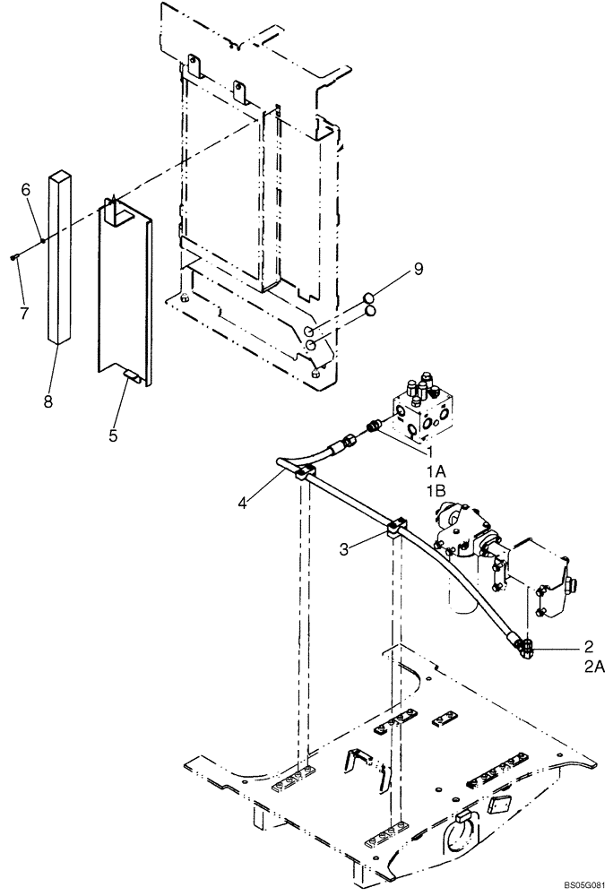 Схема запчастей Case 821E - (08-08) - HYDRAULICS - BYPASS - STANDARD (08) - HYDRAULICS