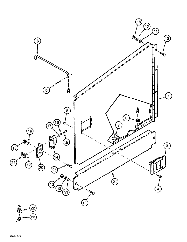 Схема запчастей Case 721B - (9-032) - SIDE DOORS (09) - CHASSIS/ATTACHMENTS