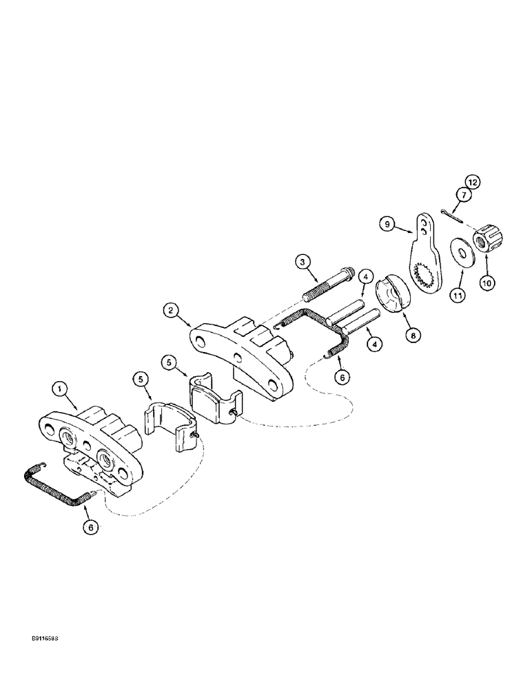 Схема запчастей Case 621B - (7-02) - PARKING BRAKE ASSEMBLY (07) - BRAKES