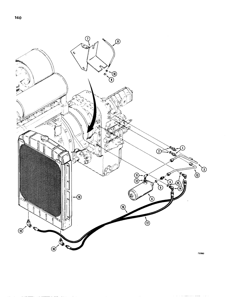 Схема запчастей Case W24B - (140) - TRANSMISSION HYDRAULIC SYSTEM (06) - POWER TRAIN