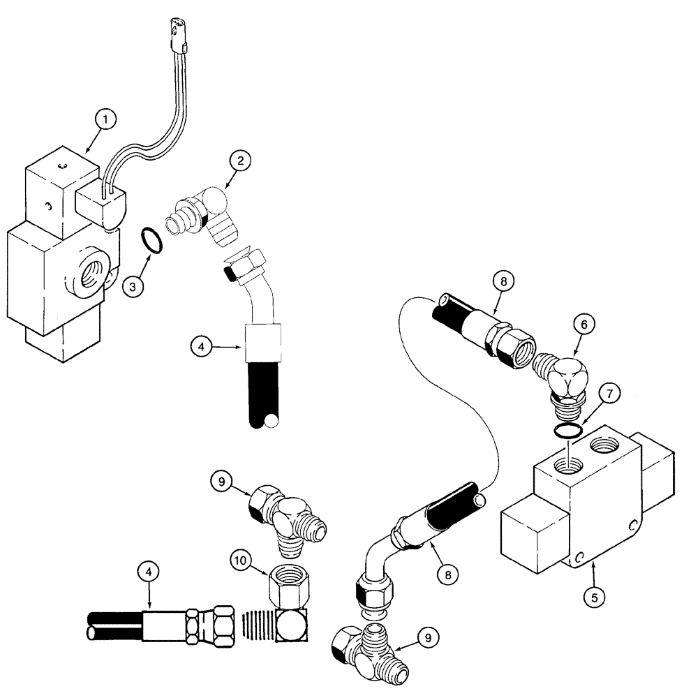 Схема запчастей Case 821C - (08-67) - HYDRAULICS RIDE CONTROL (08) - HYDRAULICS