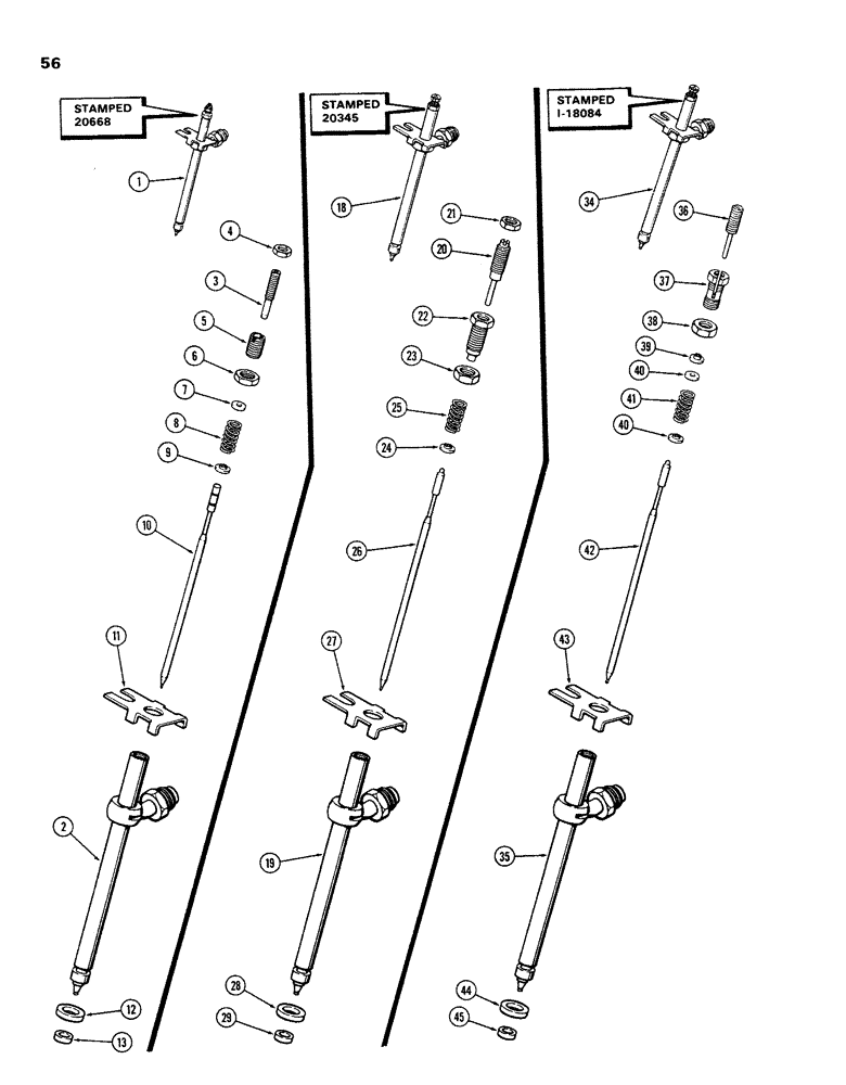 Схема запчастей Case W26B - (056) - A138322 INJECTIOR NOZZLES, (504BDT) DIESEL ENGINE (03) - FUEL SYSTEM