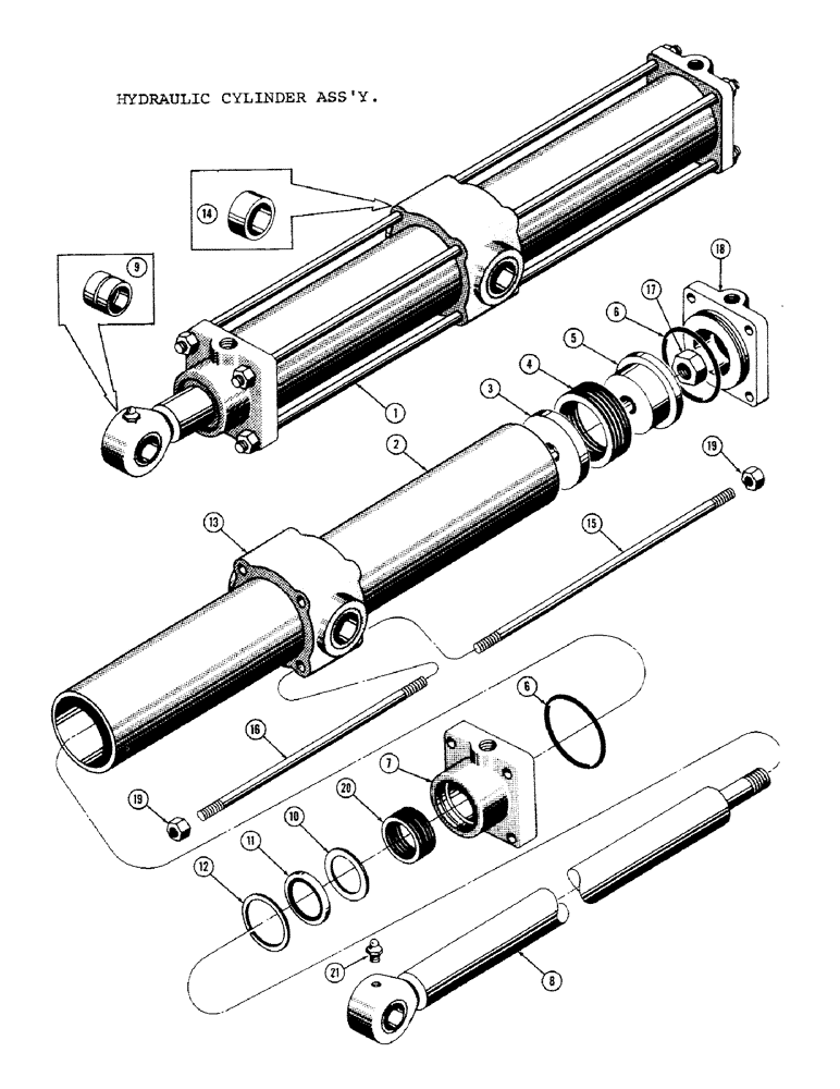 Схема запчастей Case 1000C - (314) - HYDRAULIC CYLINDER ASSEMBLY (07) - HYDRAULIC SYSTEM