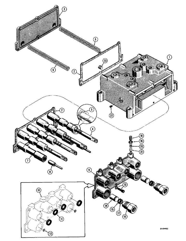 Схема запчастей Case 1000D - (310) - R20723 TRANSMISSION CONTROL VALVE (03) - TRANSMISSION