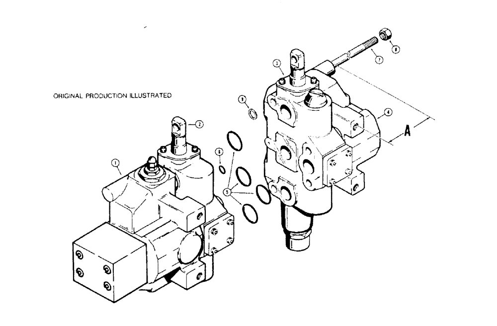 Схема запчастей Case 1450 - (286[1]) - R34698 2 SPOOL VALVE TILT DOZER MODELS (08) - HYDRAULICS