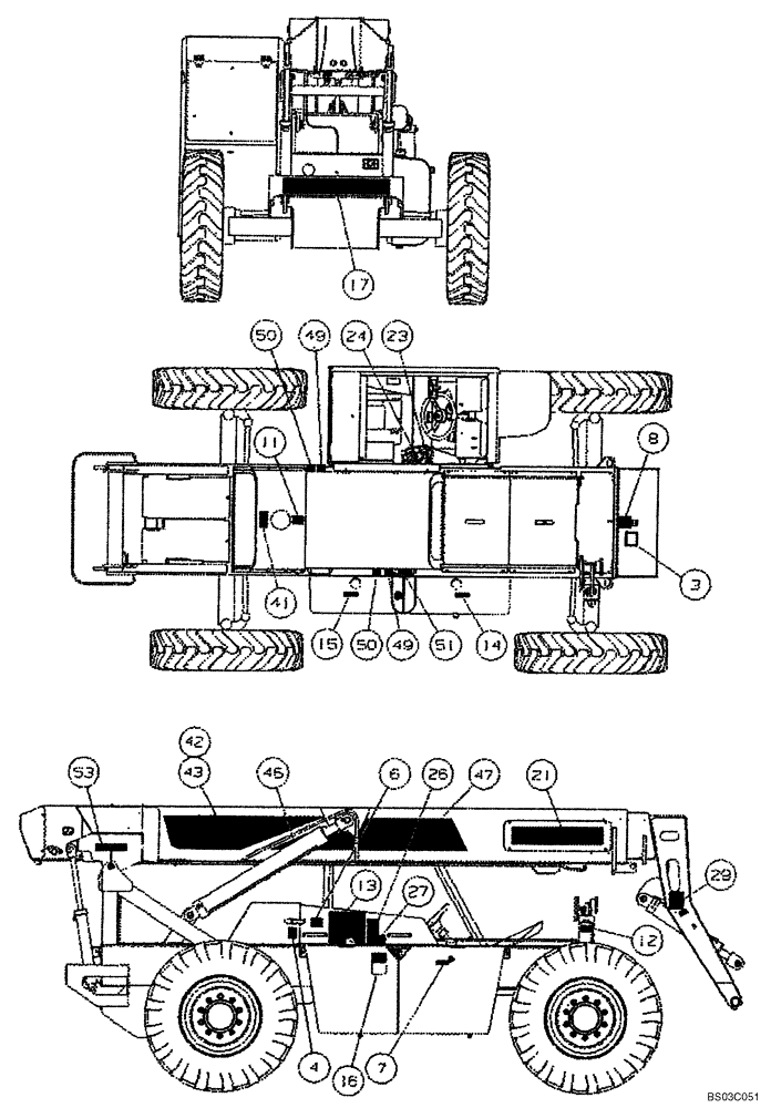 Схема запчастей Case 688G - (9-54A) - DECALS, RIGHT-HAND SIDE (SERIES 2 ASN 686GXR JFE0001847; 688G JFE0003612) (09) - CHASSIS/ATTACHMENTS