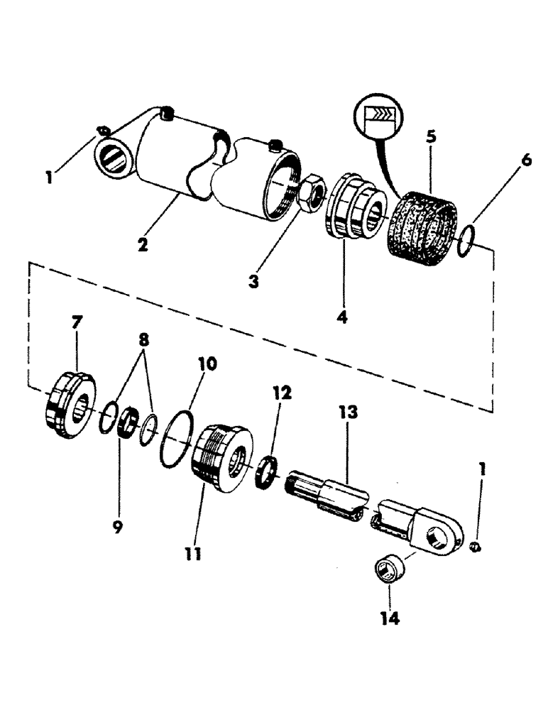 Схема запчастей Case 40YC - (133) - WRIST - O - TWIST CYLINDER, (6.25" ID X 4.46" STROKE) (07) - HYDRAULIC SYSTEM