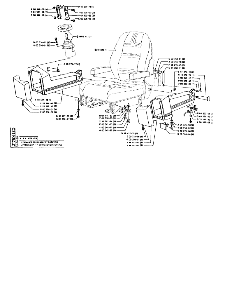 Схема запчастей Case 90BCL - (145) - ATTACHMENT AND SWING MOTION CONTROL (05) - UPPERSTRUCTURE CHASSIS