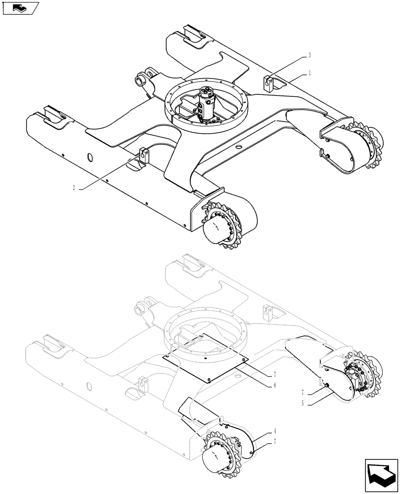 Схема запчастей Case CX27B ASN - (39.100.01) - LOW GROUP (39) - FRAMES AND BALLASTING