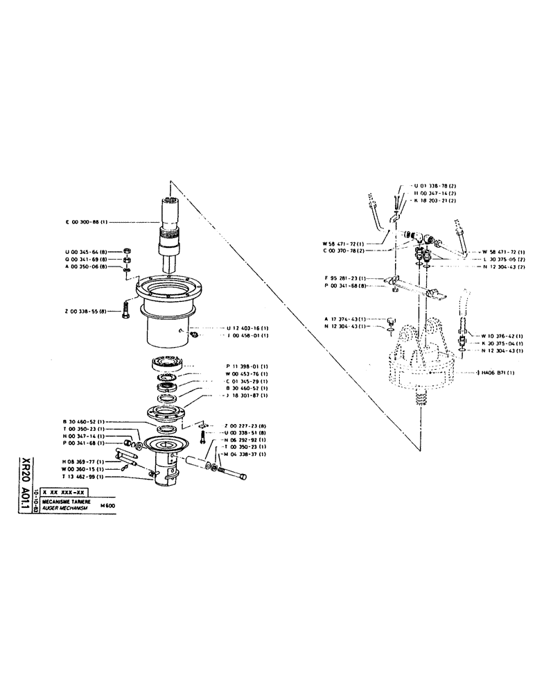 Схема запчастей Case 160CL - (321) - AUGER MECHANISM (18) - ATTACHMENT ACCESSORIES