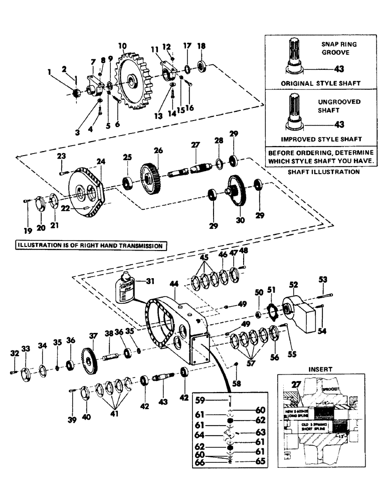 Схема запчастей Case 50 - (016) - FINAL DRIVE TRANSMISSION (48) - TRACKS & TRACK SUSPENSION