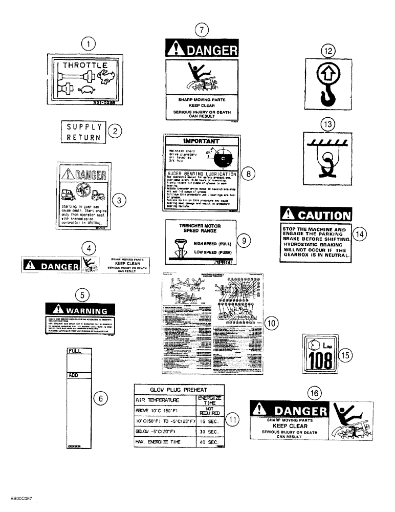 Схема запчастей Case 660 - (09-29A) - DECALS - ENGLISH (660 TRENCHER) (09) - CHASSIS/ATTACHMENTS