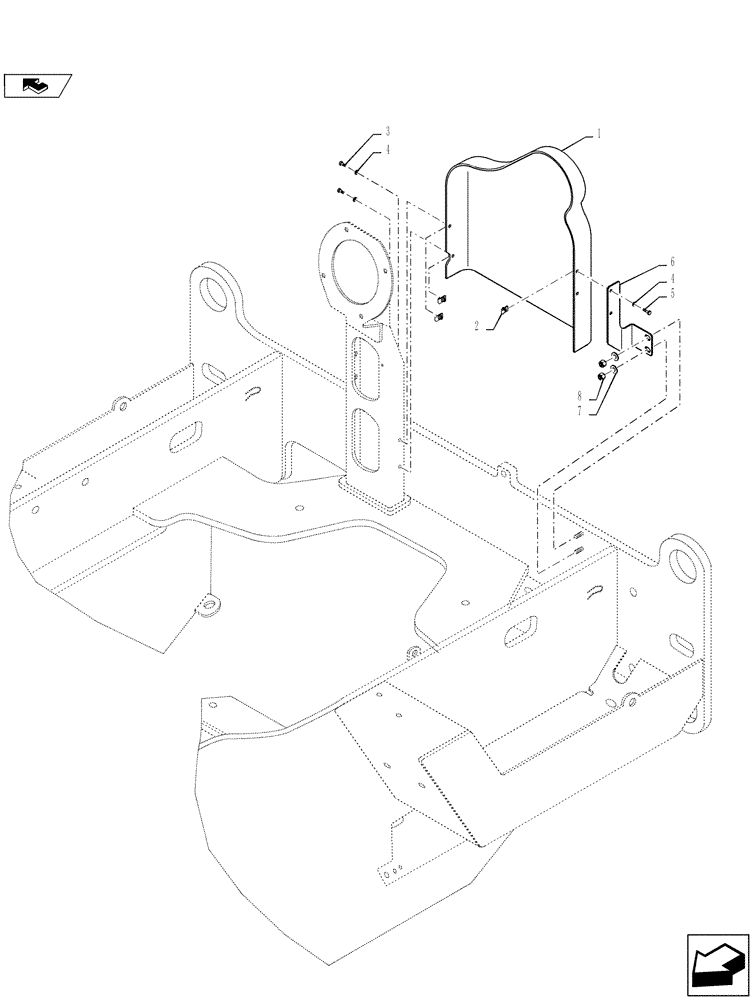 Схема запчастей Case 721F - (10.414.01) - COVERS - DRIVE BELT (WITH AIR CONDITIONING) (10) - ENGINE