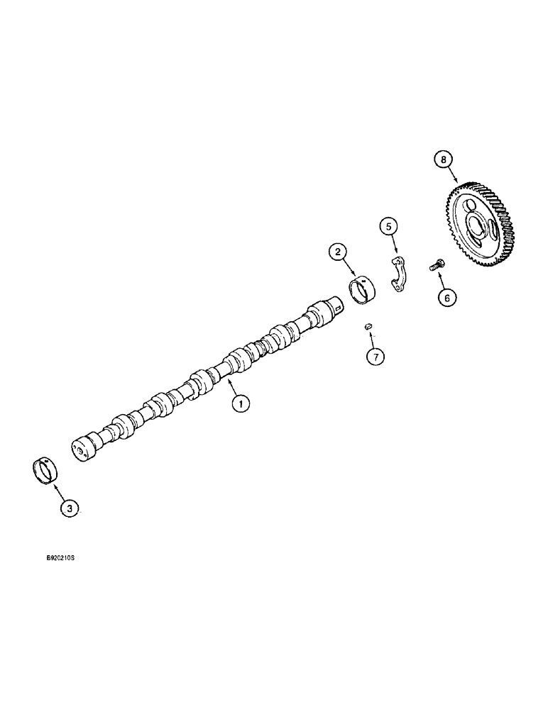 Схема запчастей Case 9020B - (2-064) - CAMSHAFT, 4TA-390 EMISSIONS CERTIFIED ENGINE, P.I.N. DAC02#2001 AND AFTER (02) - ENGINE