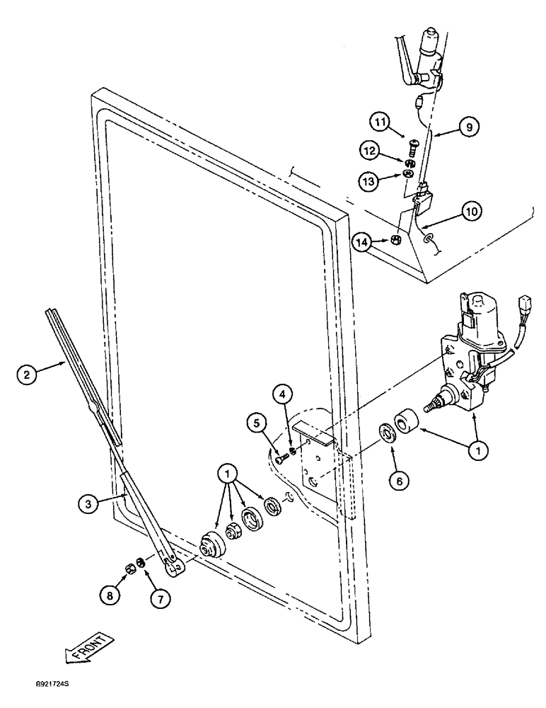 Схема запчастей Case 9010 - (4-22) - WINDSHIELD WIPER (04) - ELECTRICAL SYSTEMS