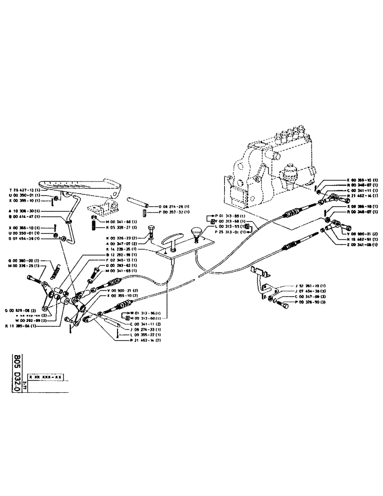 Схема запчастей Case 75P - (021) - ACCELERATION/SHUT-DOWN (01) - ENGINE